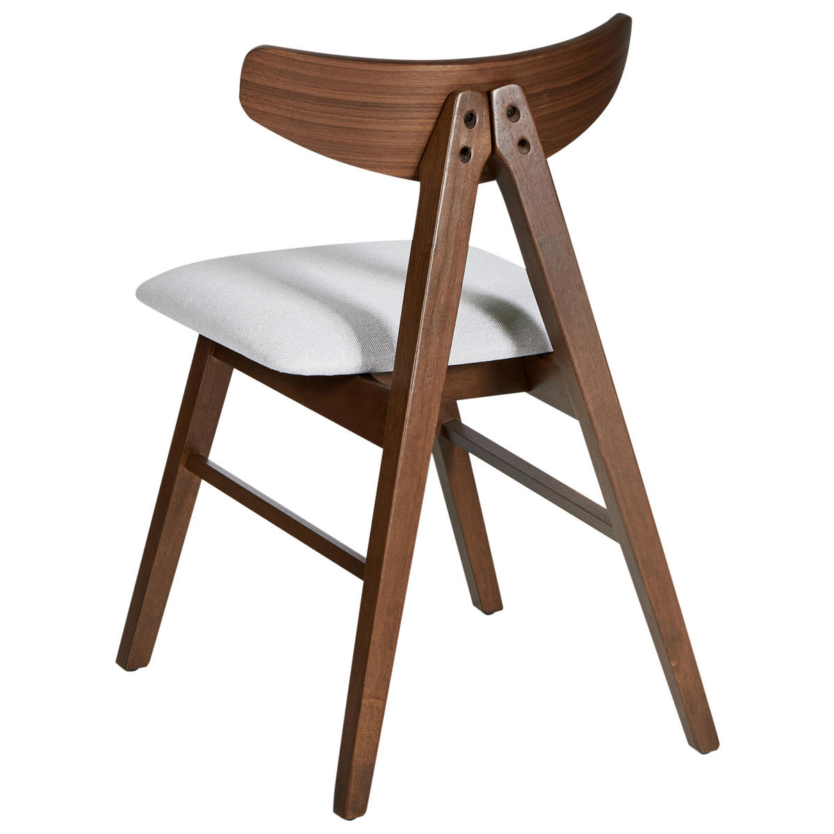 ESSZIMMERSTUHL 2er-Set Dunkelbraun Lacota - Dunkelbraun/Grau, Holz (50/77/58cm) - Beliani