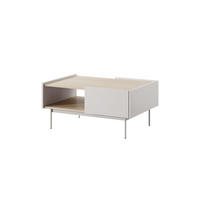 COUCHTISCH Color Kaschmir / Eiche Linea 97 / 65 / 45 cm - Creme, Holz/Holzwerkstoff (65/97/45cm) - Feldmann-Wohnen