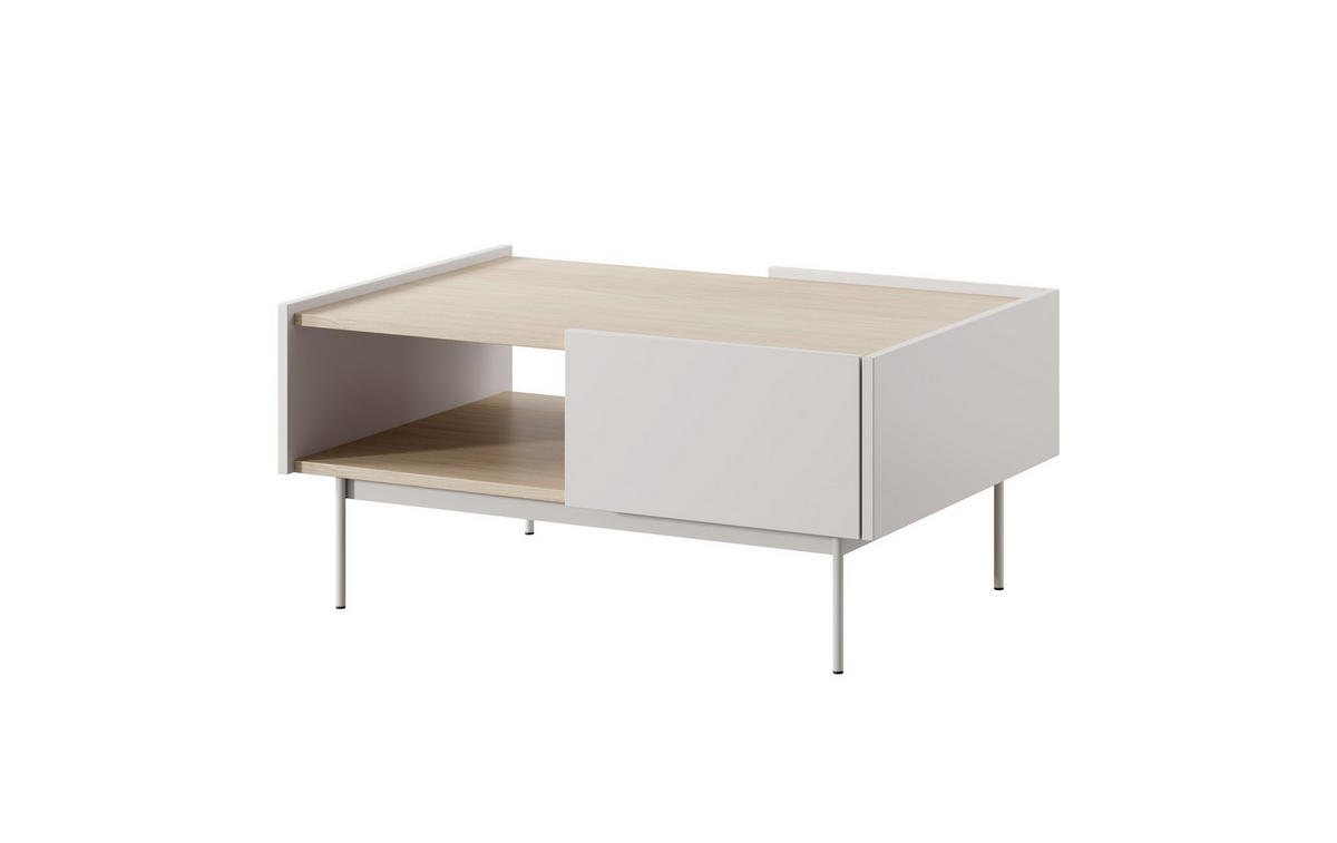 COUCHTISCH Color Kaschmir / Eiche Linea 97 / 65 / 45 cm - Creme, Holz/Holzwerkstoff (65/97/45cm) - Feldmann-Wohnen