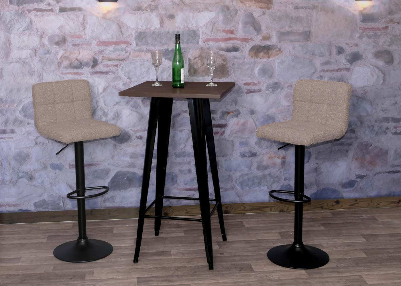 BARHOCKER taupe 2er-Set - Taupe, Textil (38/107/41cm) - MCW