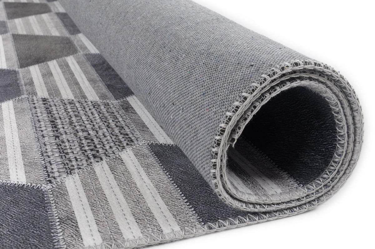 KURZFLORTEPPICH Serena 80x150 cm - Grau, Textil (80/150cm) - Gino Falcone