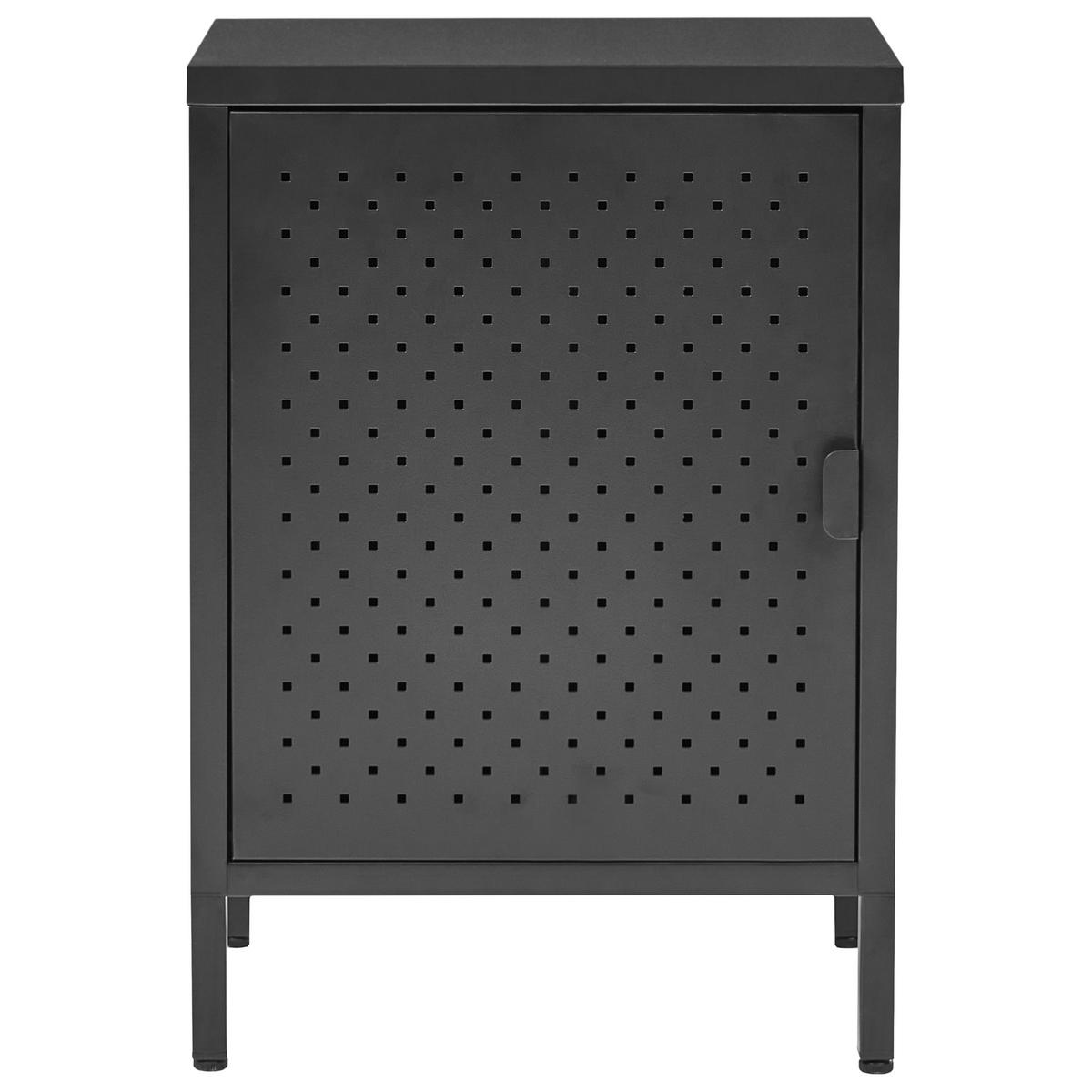BÜROSCHRANK Metall Schwarz Mataur - Schwarz, Metall (40/57/30cm) - Beliani
