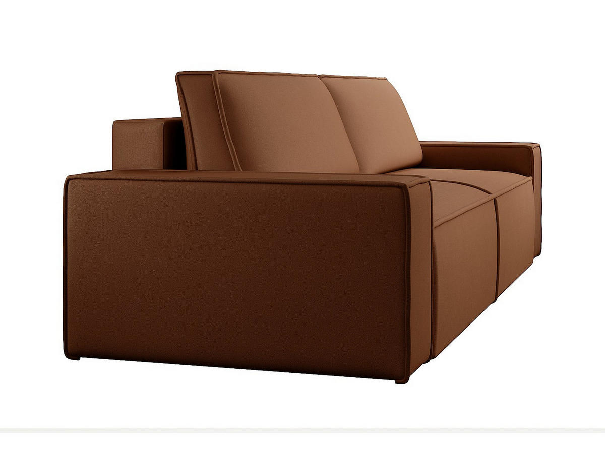 SCHLAFSOFA - 4 Personen - stoff - braun Amelia - Braun, Kunststoff/Textil (257/85/102cm) - Vente-Unique