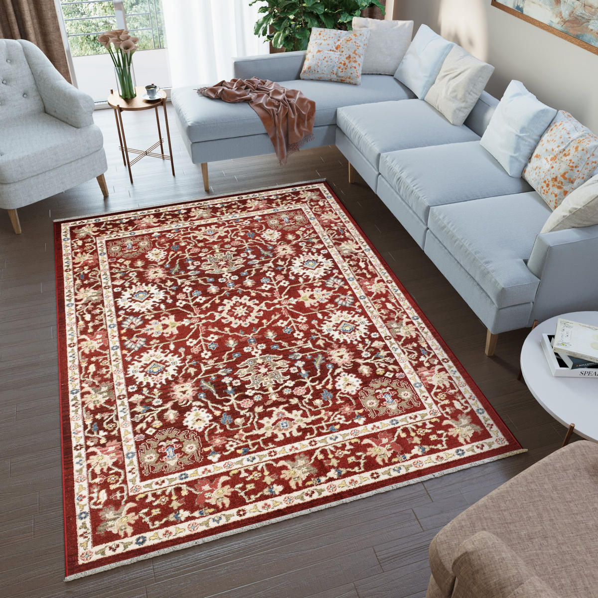 TEPPICH RIVIOLI Rot 160/225 cm - Rot, Textil (160/225cm) - Tapiso