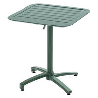 TERRASSENTISCH 70 X 70 cm, Dunkelgrünen - Grün, Metall (70/70/72cm) - Oviala