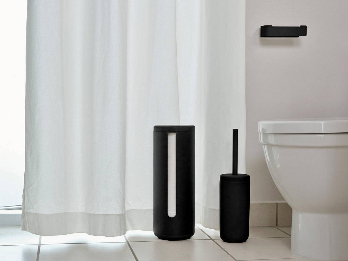 TOILETTENPAPIER-AUFBEWAHRUNG Ume schwarz - Schwarz, Metall (15/40/15cm) - Zone Denmark