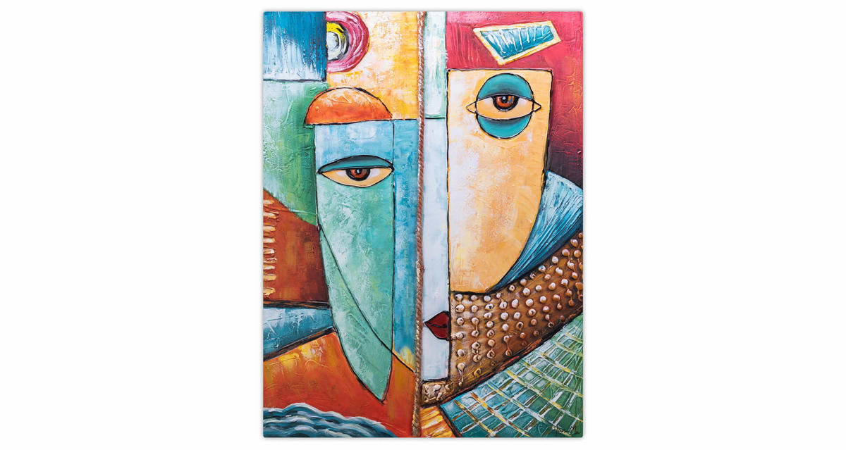 ACRYLBILD HANDGEMALT 75/100 cm - Multicolor, Holz/Textil (75/100cm) - KUNSTLOFT
