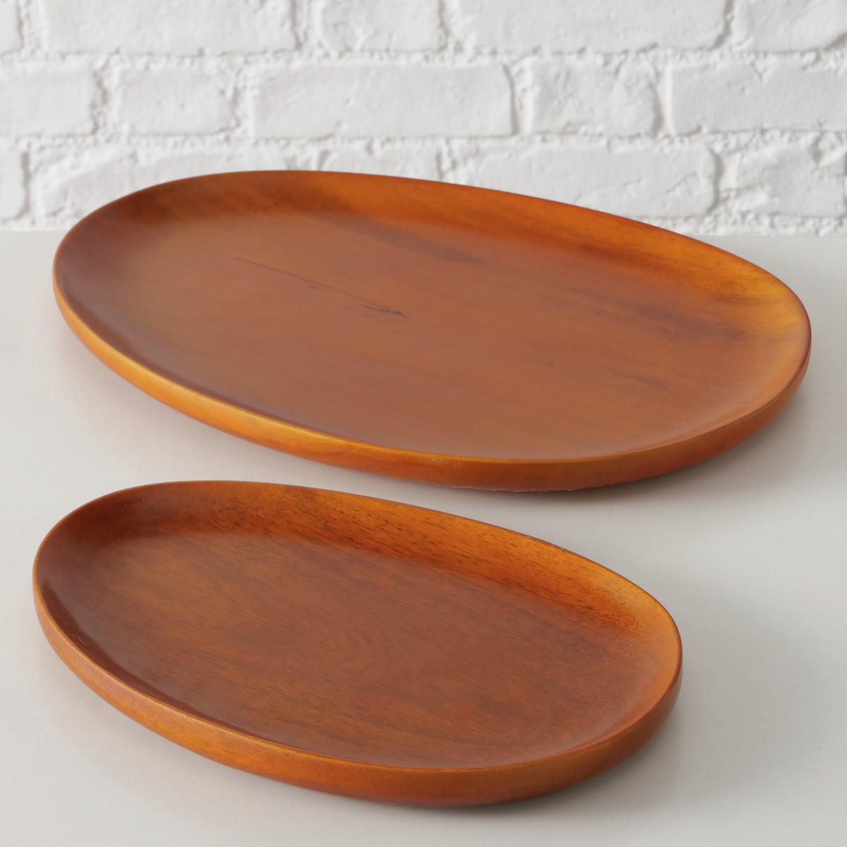 TABLETTS aus Holz Torin Orange - Orange, Holz (29/2.5/41cm) - Boltze Home