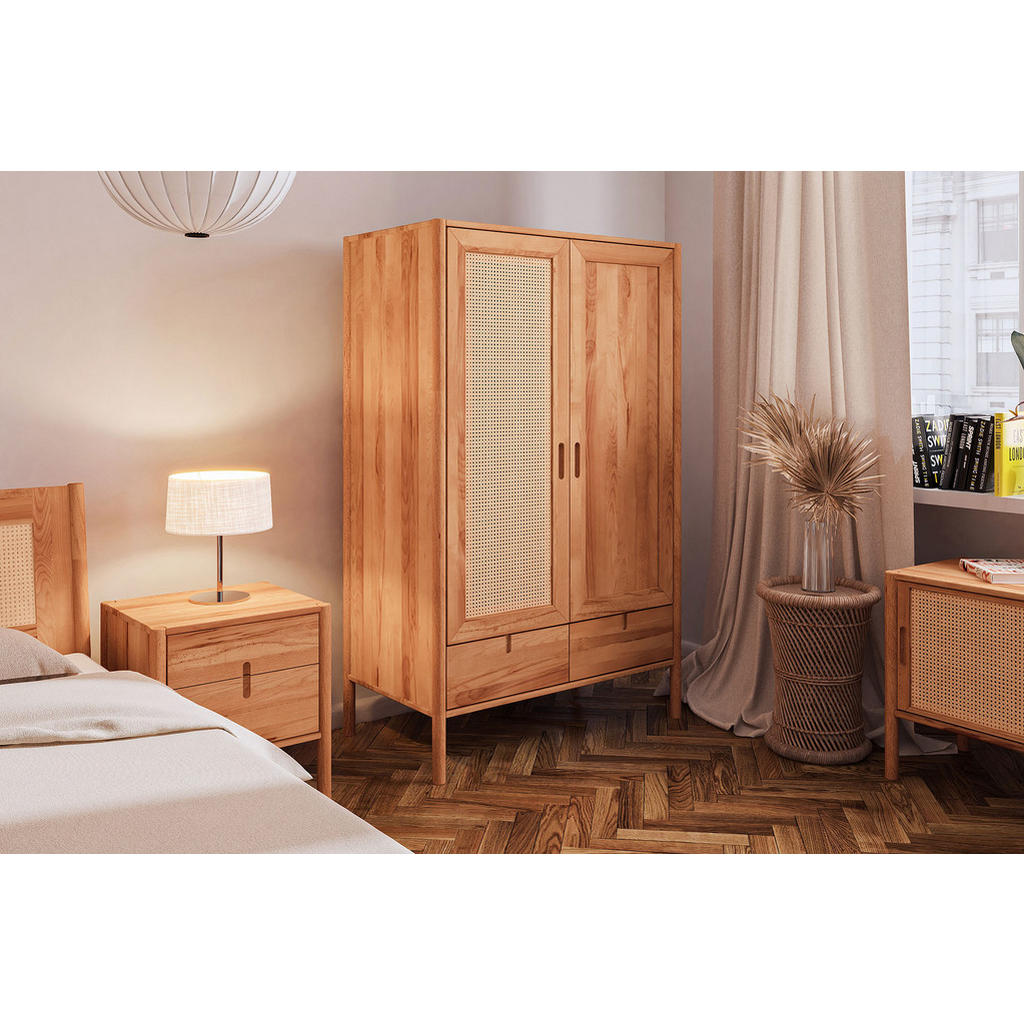 Thumbnail - byoak Kleiderschrank, Creme, Holz, Kernbuche, 108x175x60 cm, Schlafzimmer, Kleiderschränke