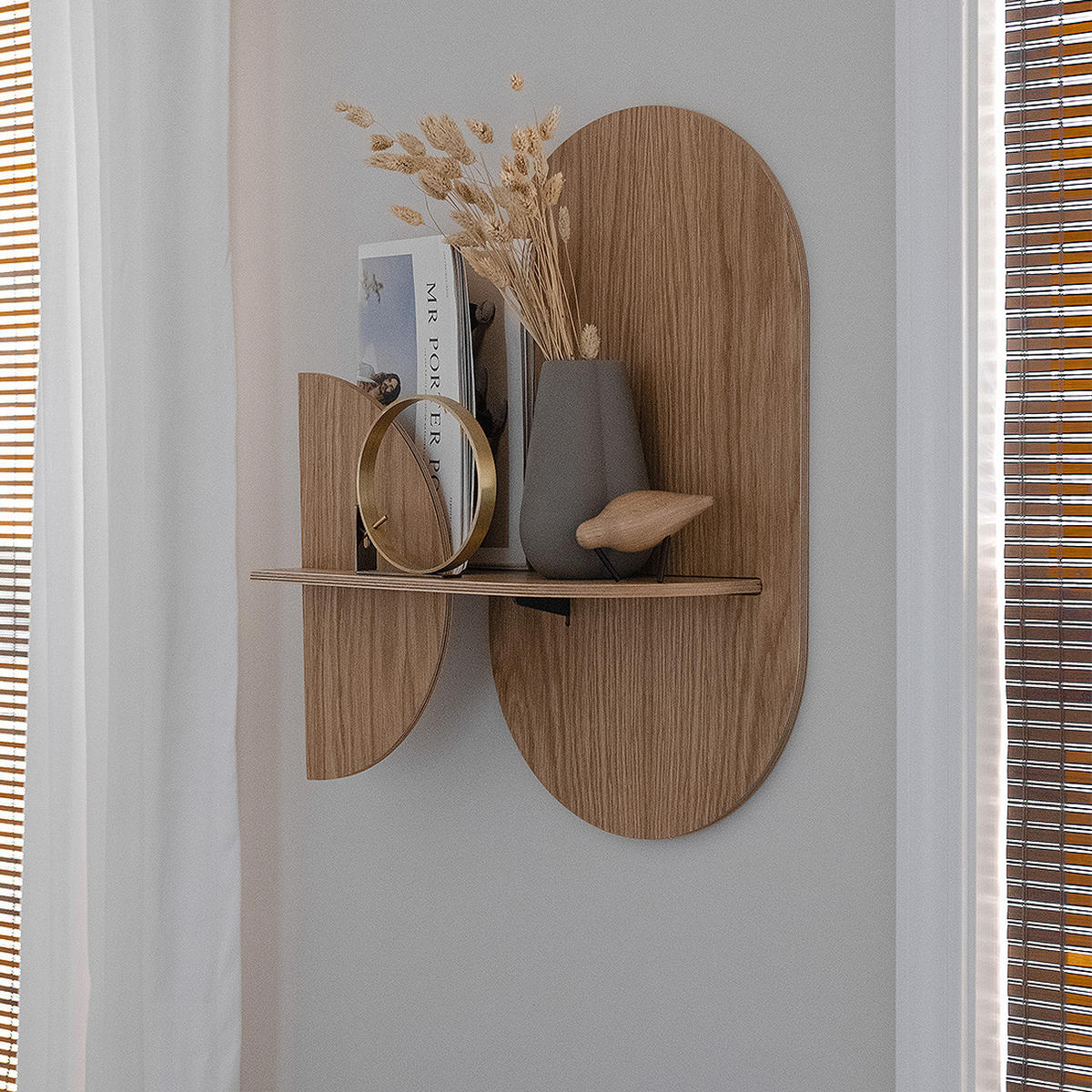 REGAL Alba Oval - Eichefarben, Holz (60/72/17cm) - Woodendot