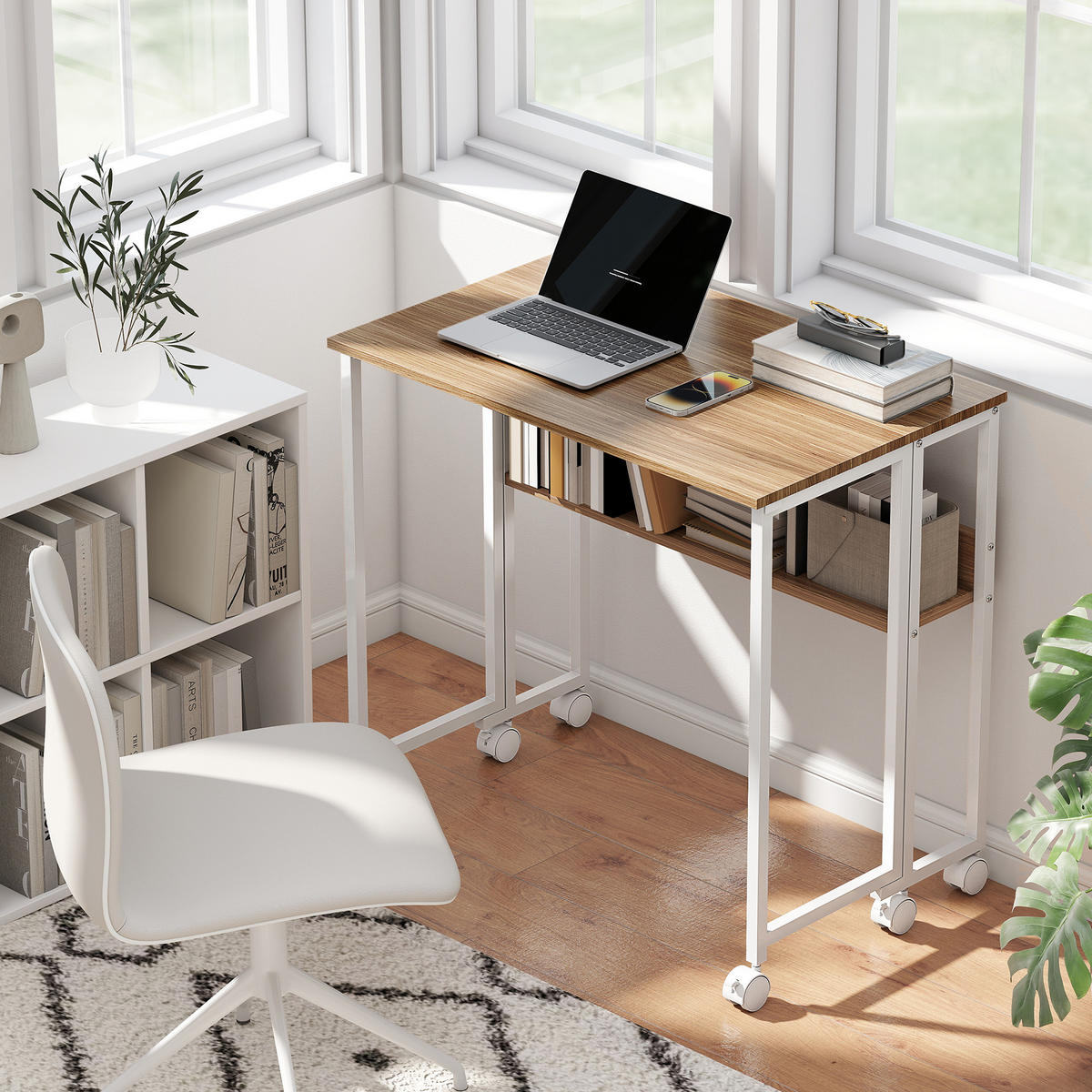 BÜROTISCH Naturholz 1 Stück - Braun, Holzwerkstoff (50/80/75cm) - GiPP
