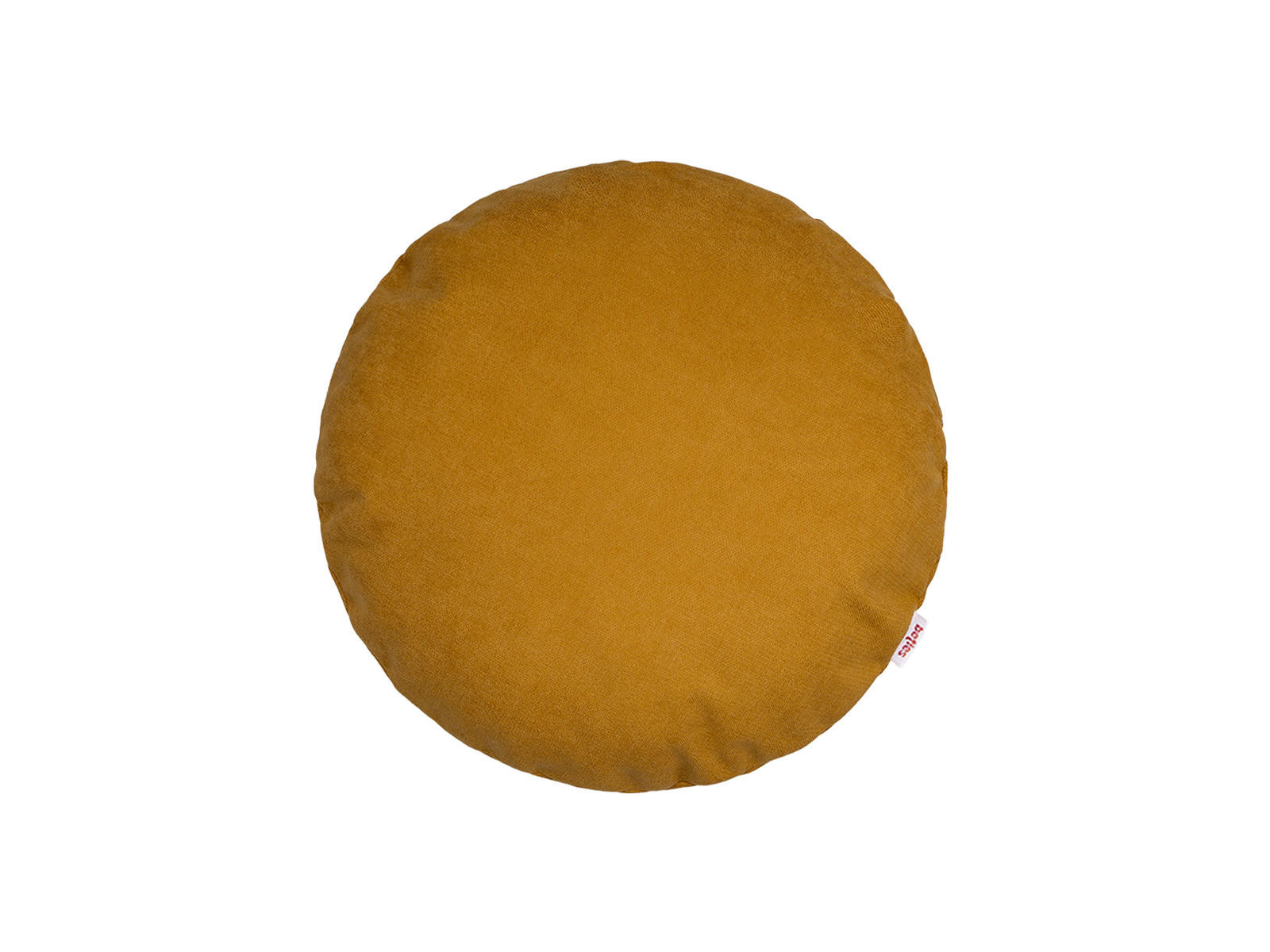 KISSENHÜLLE Rund FarbTon Chenille-Haptik curry-gelb 40 cm Ø - Currygelb, Textil (40/40cm) - beties Heimtextil