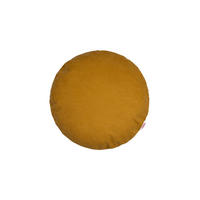 KISSENHÜLLE Rund FarbTon Chenille-Haptik curry-gelb 40 cm Ø - Currygelb, Textil (40/40cm) - beties Heimtextil