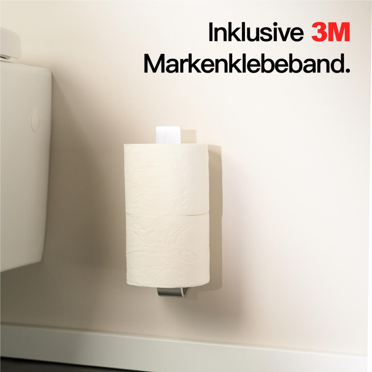 TOILETTEN ERSATZROLLENHALTER OHNE BOHREN - Silberfarben, Metall (3.4/23/6cm) - Designfabrik Hamburg