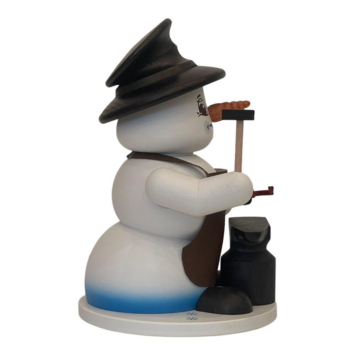 RAUCHFIGUR Schneemann Weiß Schmied 19 cm - Multicolor, Holz (15/19/0.1cm)