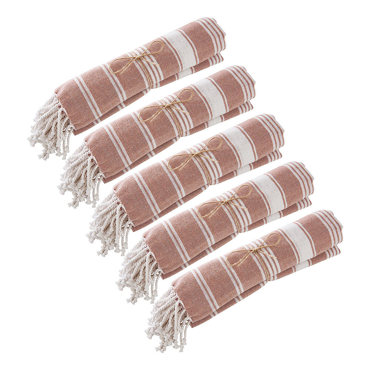 HAMAMTUCH (5er Set) Surfside - Rot, Textil (90/170cm) - Butlers