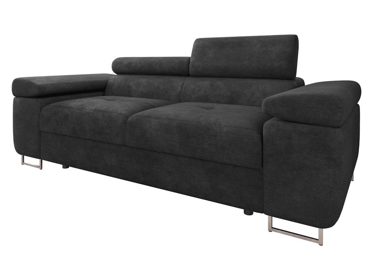 SOFA Torezio 2 - Anthrazit, Holz/Textil (198/90/102cm) - MIRJAN24