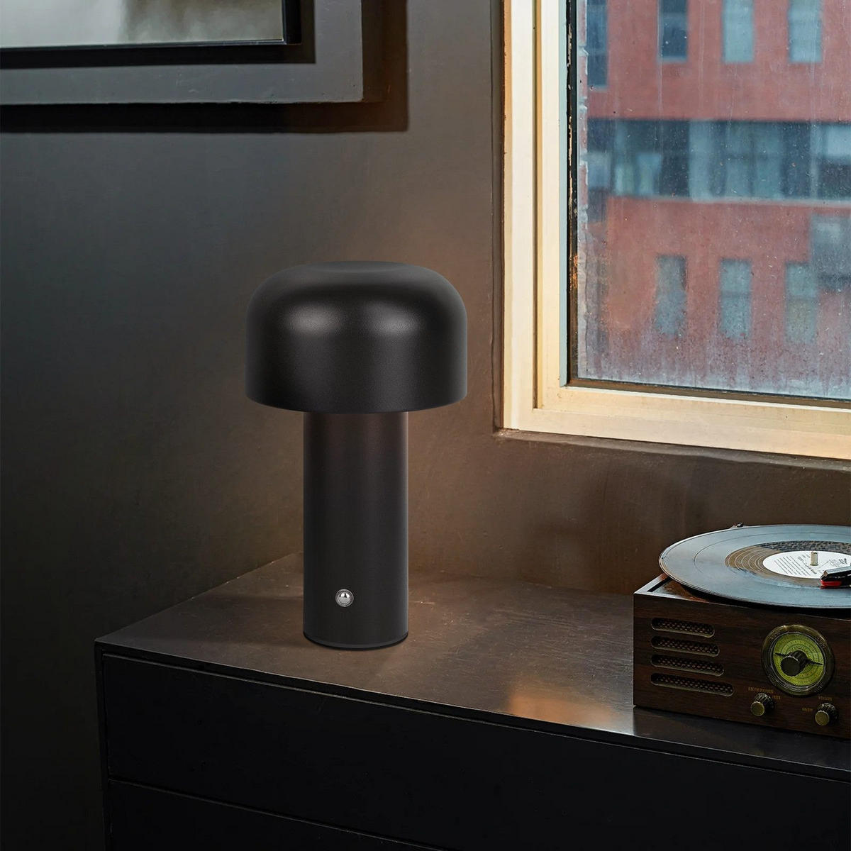 TISCHLAMPE Irralux 12.6/6.0/21.6 cm - Schwarz, Metall (21.6/12.6/6cm) - ZMH