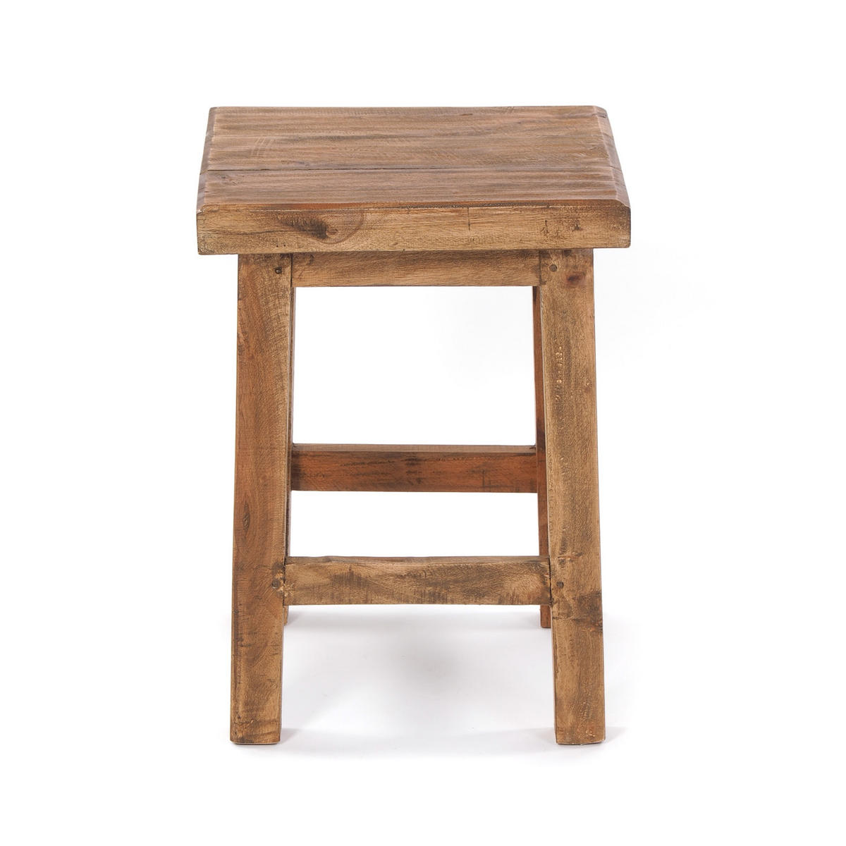 HOCKER Massiv 48 Mahagoni Holz naturfarben - Naturfarben, Holz (35/48/35cm) - DESIGN DELIGHTS