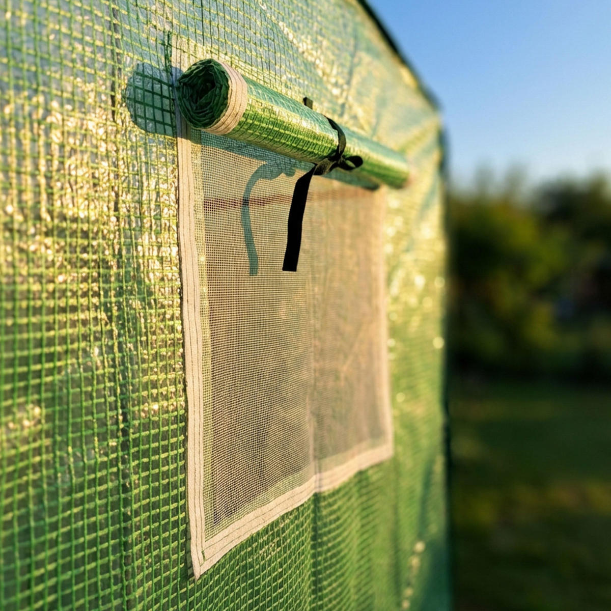 GEWÄCHSHAUS in Hausform, Grün, 202x80x170 cm - Grün, Metall (202/170/80cm) - Akord