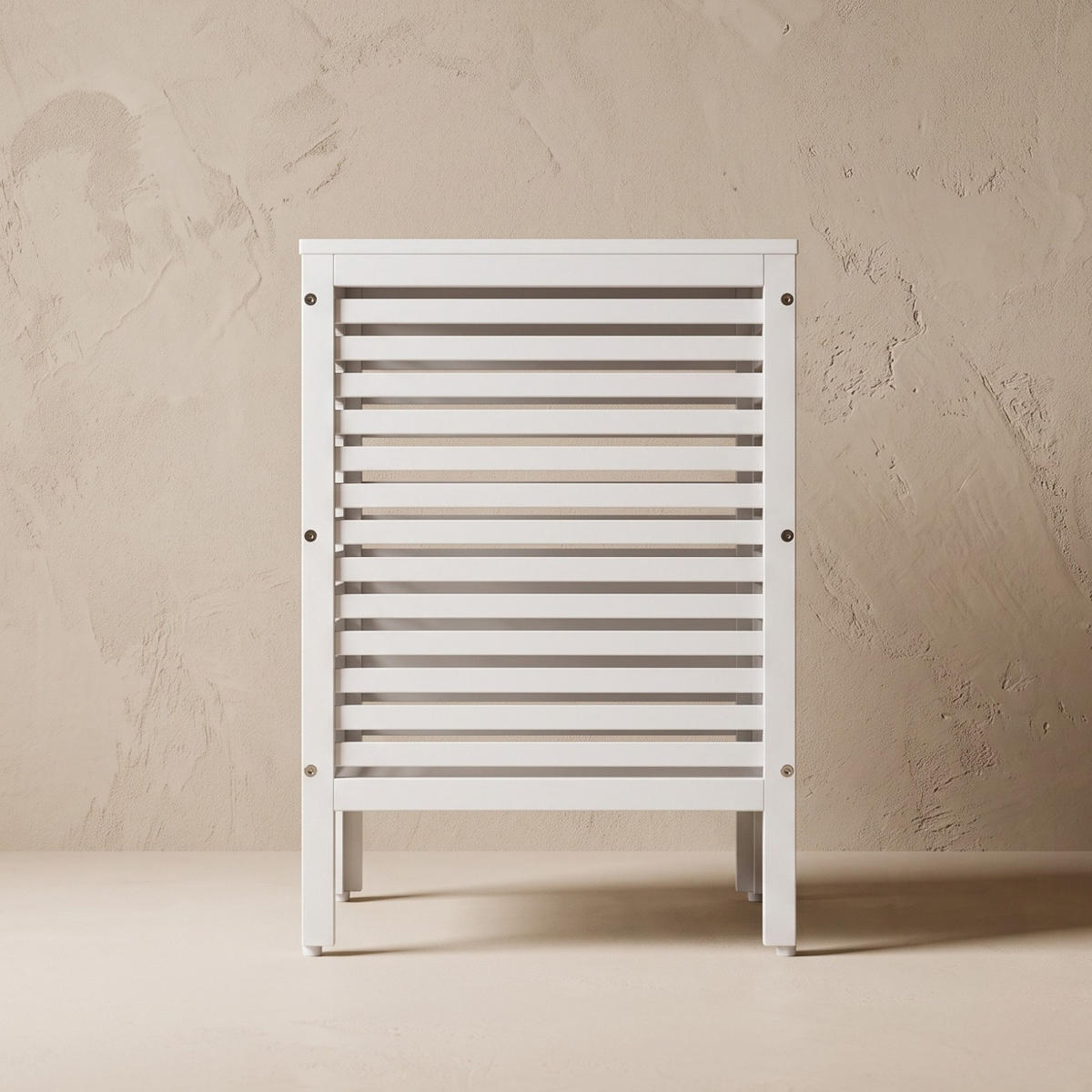 WÄSCHEKORB Bambus Moa 90 l 40/60/58,5 cm - Weiß, Naturmaterialien (60/58.5/40cm) - NUXIO