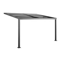 TERRASSENDACH anlehnend aus Aluminium - Mit Schiebedach - 12 m² - Anthrazit - IZEDA - Anthrazit, Kunststoff (400/200/298cm) - Vente-Unique