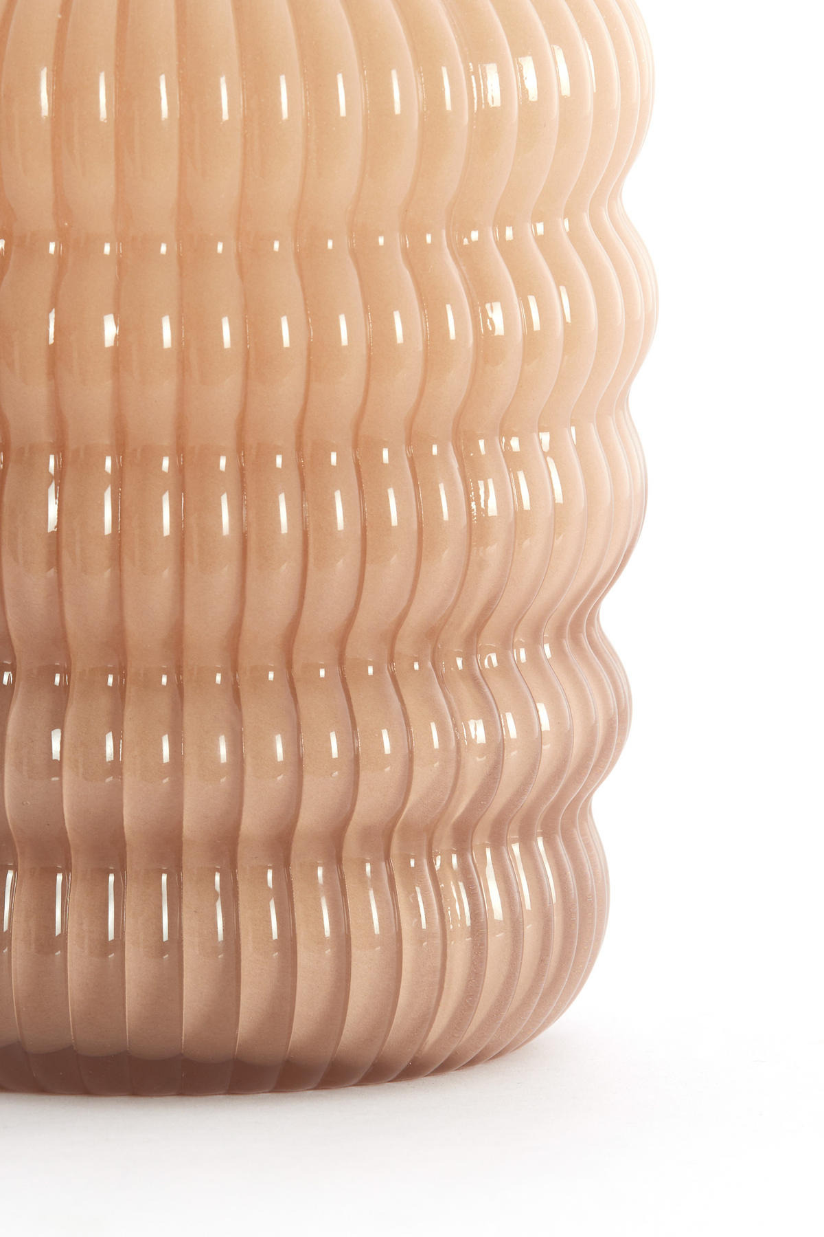 VAZE Lunette Braun 15.5/15.5/30 cm - Braun, Glas (30cm) - Light & Living