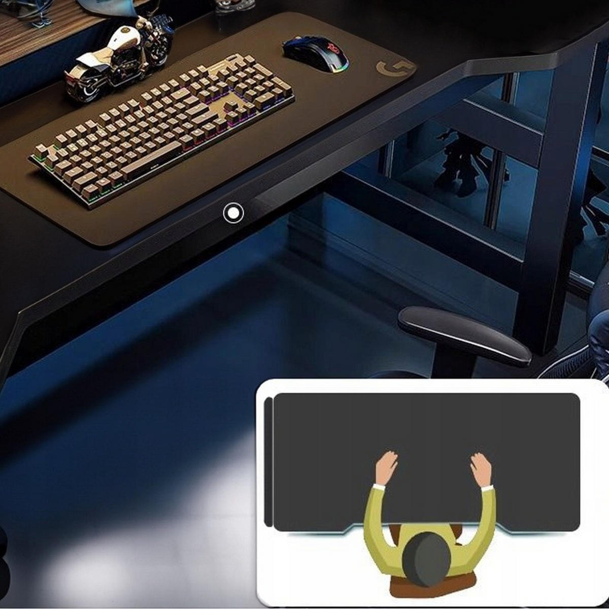 SCHREIBTISCH, schwarz 120x60x75cm - Schwarz, Holzwerkstoff (60/120/75cm)