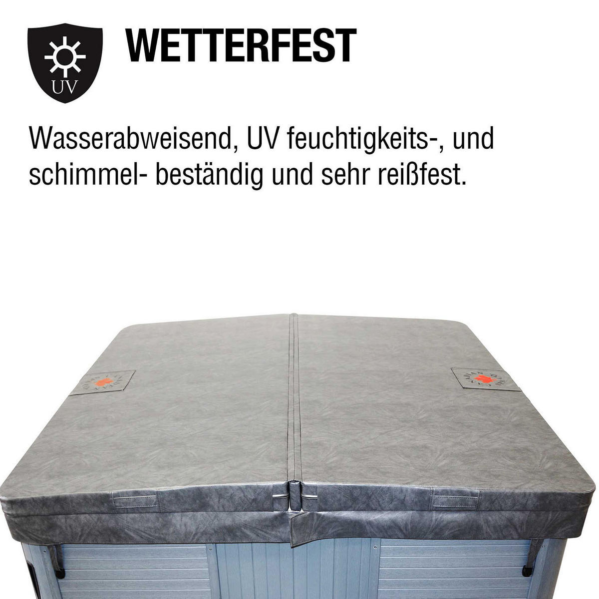 WHIRLPOOL ISOLIERABDECKUNG Kingston/Alberta schwarze Whirlpool-Abdeckung - Schwarz, Leder (216/240cm) - Canadian Spa Company