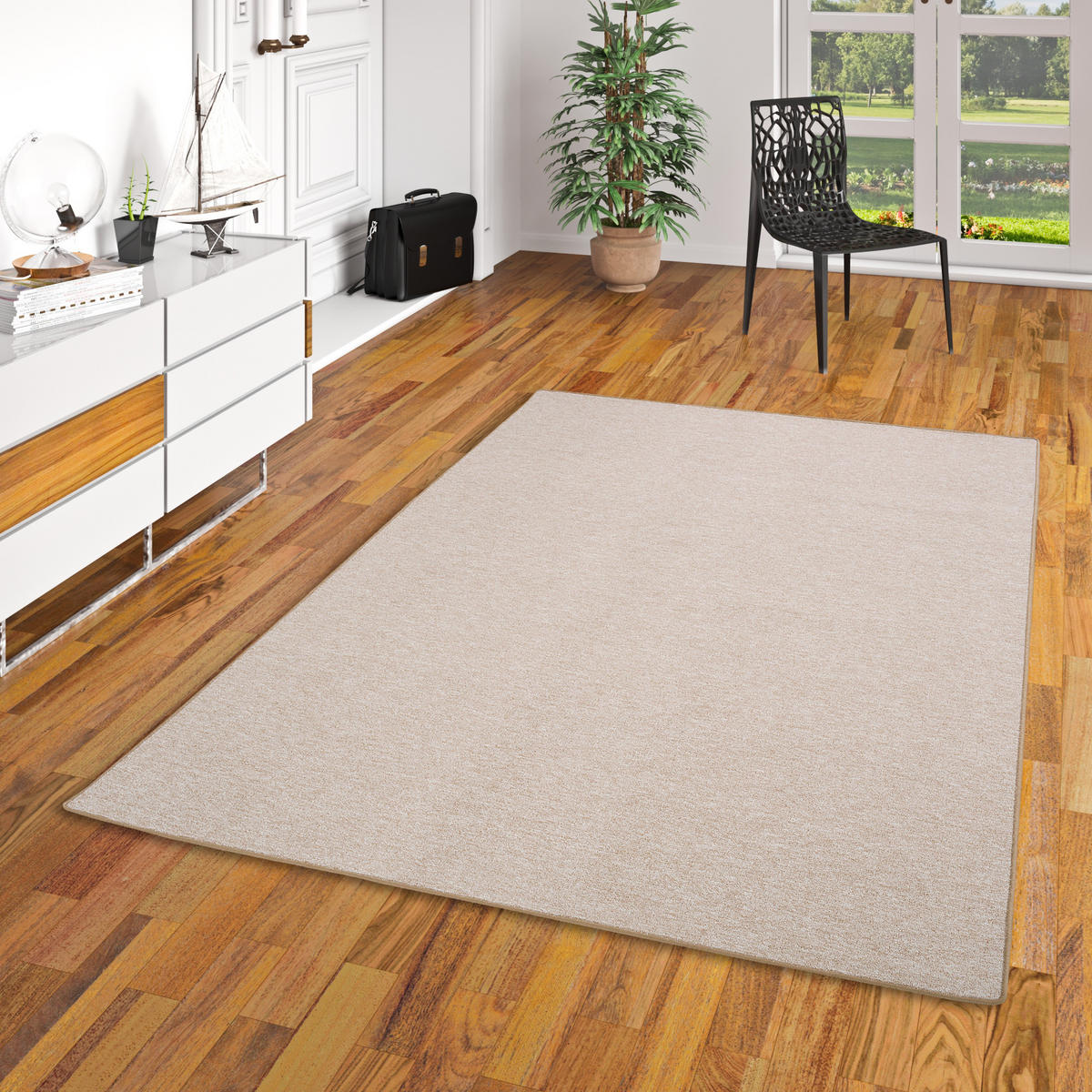 FEINSCHLINGEN VELOUR TEPPICH STRONG - Beige, Textil (100/400cm) - Snapstyle