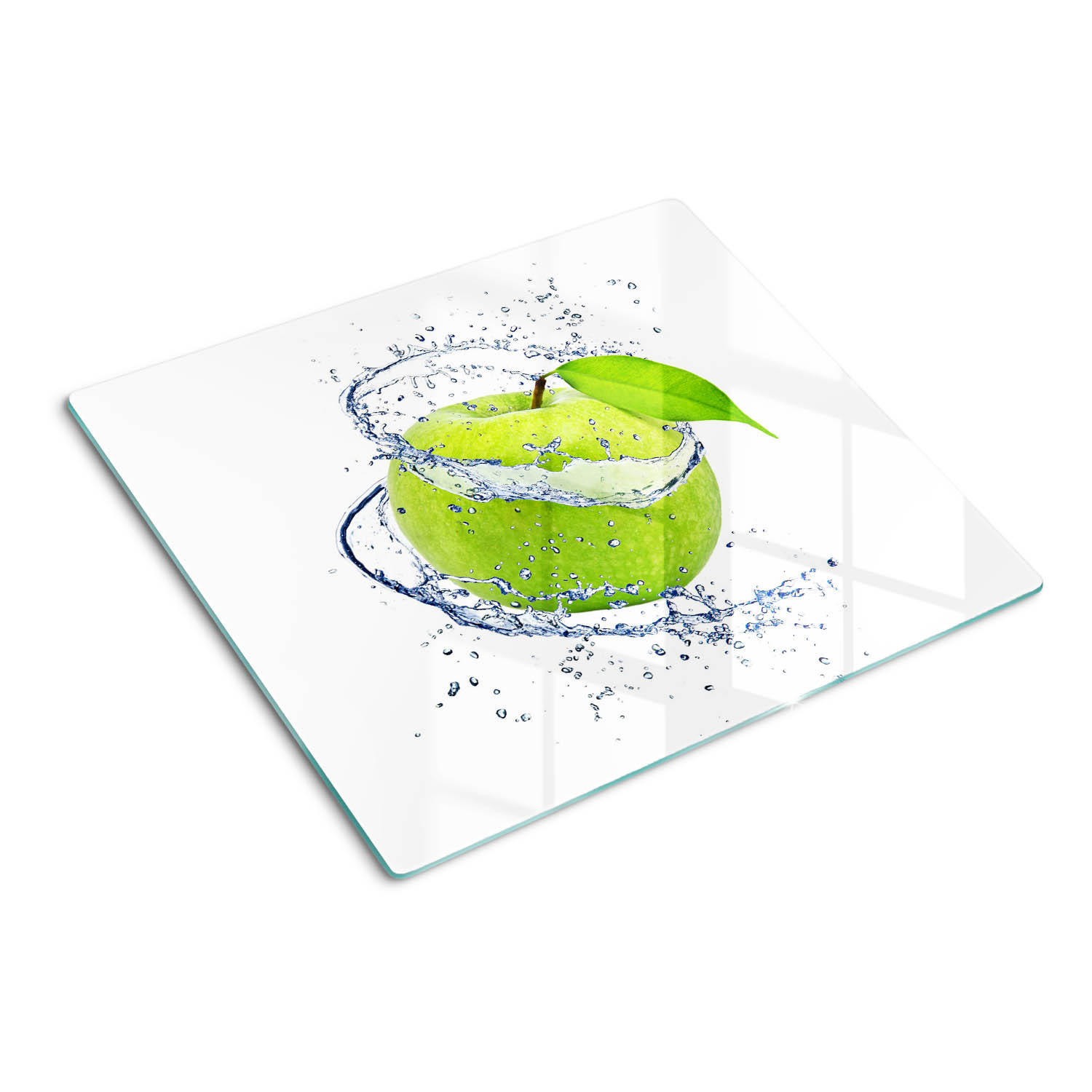 GLASPLATTE 60x52 cm Grüner Apfel - Grün, Glas (60/0.4/52cm) - TULUP