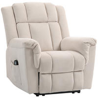 MASSAGESESSEL Beige mit Massage- und Heizfunktion 91/85/104 cm - Beige, Textil (91/104/85cm) - PANGIVO