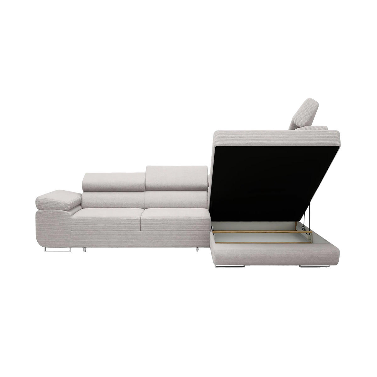 ECKSOFA Warton mit Schlaffunktion, Creme - Creme, Textil (275/202cm) - Fedve