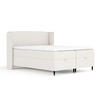 BOXBETT Monpelli Creme 180/200 cm mit Matratze und Topper - Creme/Schwarz, Holz/Holzwerkstoff (180/200cm) - Maison de Reve