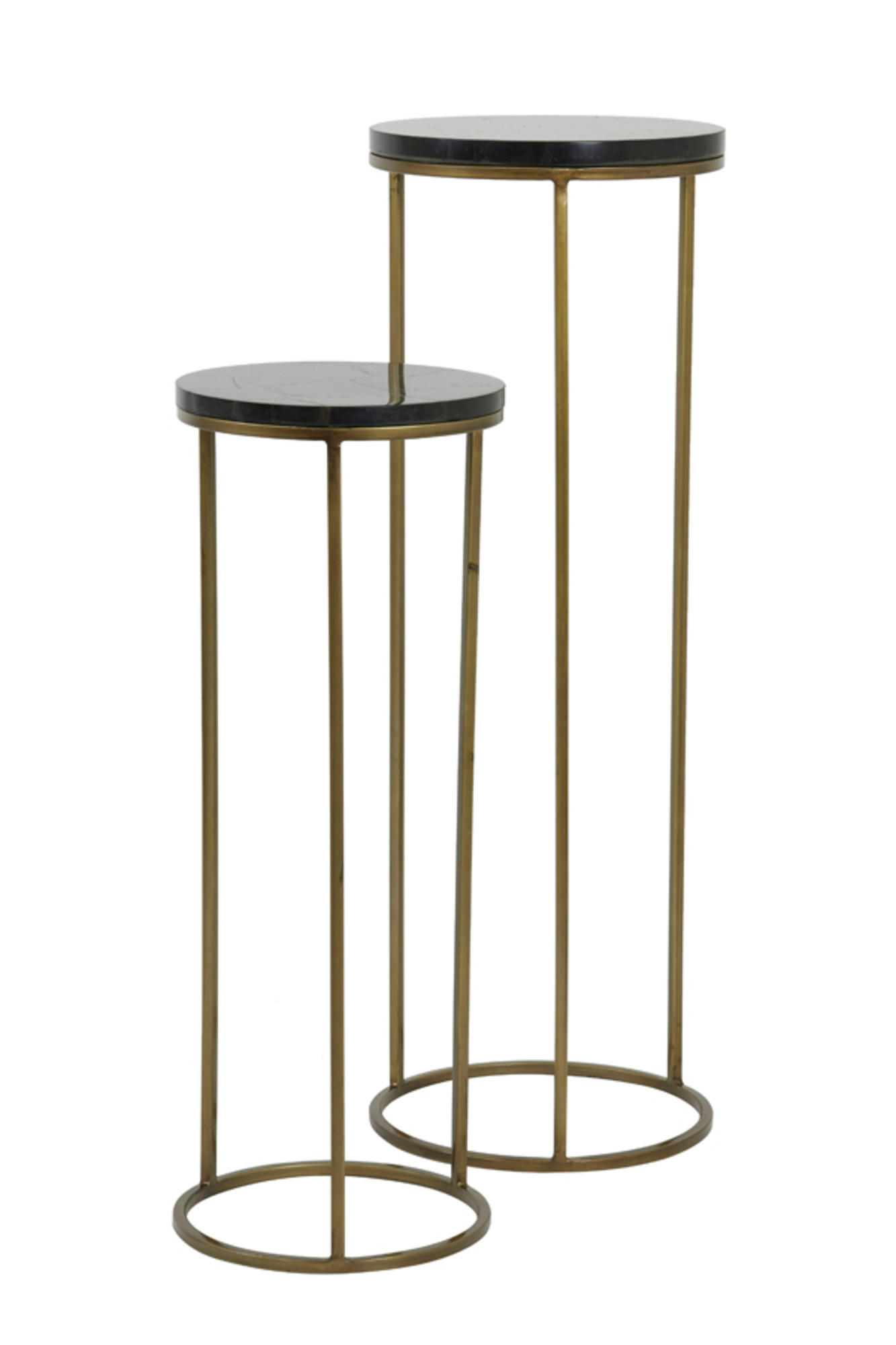 SÄULE Sobrina Schwarz Ø35/100 cm - Schwarz, Metall (35/35/100cm) - Light & Living