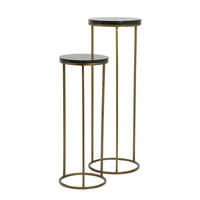 SÄULE Sobrina Schwarz Ø35/100 cm - Schwarz, Metall (35/35/100cm) - Light & Living