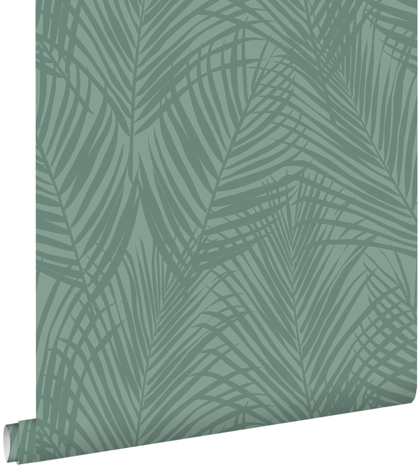TAPETE Palmblätter 53 cm x 10.05 m - Grün, Papier (53/1000cm) - ESTAhome