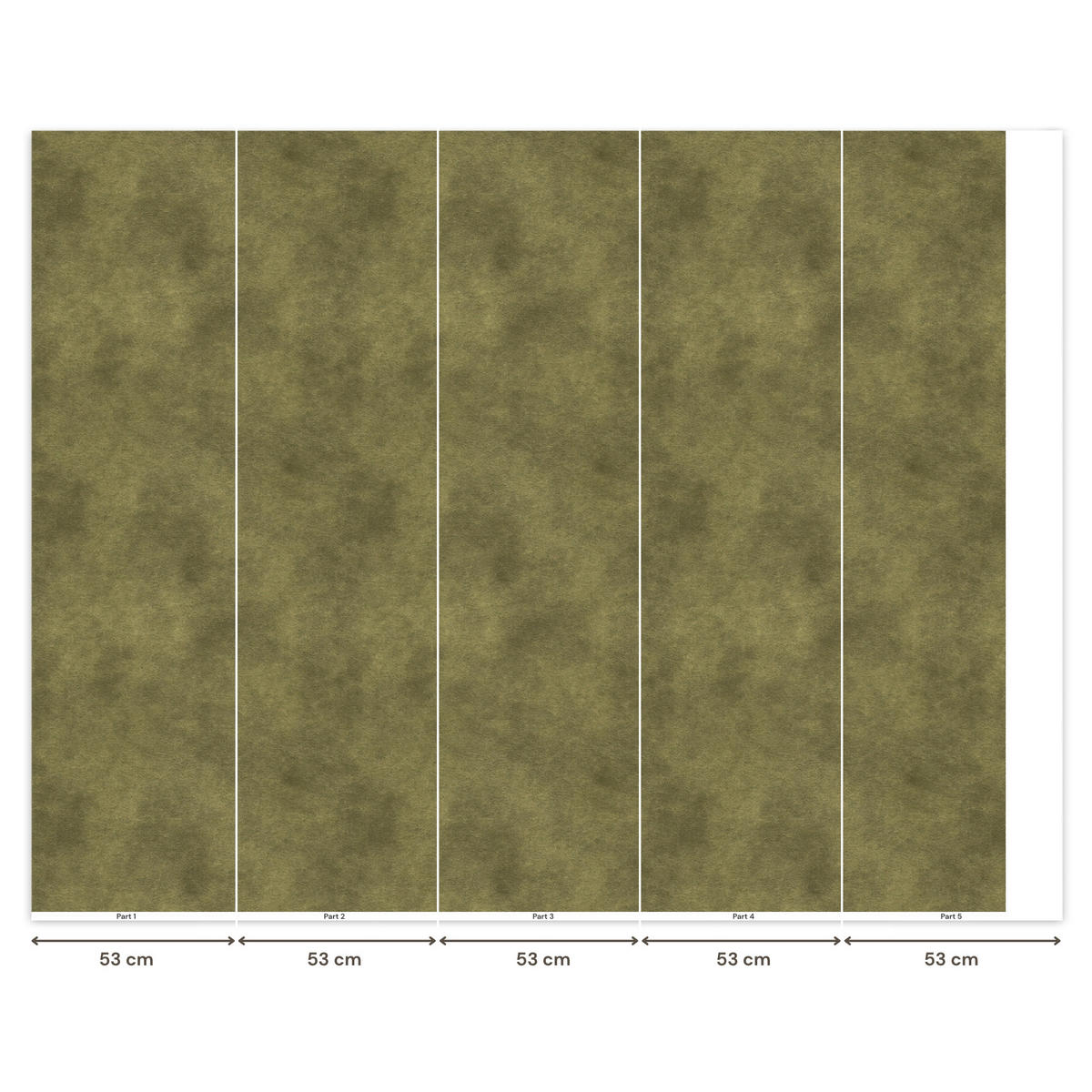 TAPETE - Textur - Abstrakt - Grün - 240x200 cm - Olivgrün, Papier (240/200cm) - OnlyWow