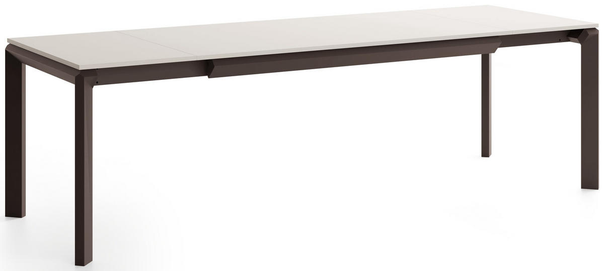 ESSTISCH Elan rechteckig ausziehbar verlängerbar mit Braunen Metallbeinen, Kaschmir 180-270/90/76 cm - Kaschmir/Beige, Holzwerkstoff/Metall (90/270/76cm) - WFL GROUP