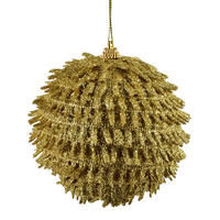 WEIHNACHTSKUGEL Santa Lila 10cm Styropor - Goldfarben, Kunststoff (10/10/10cm) - Mondex