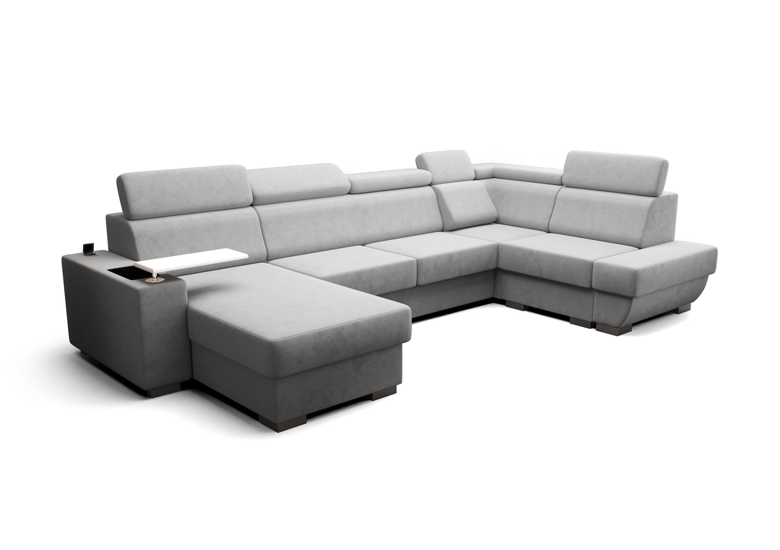O-Sofa Wohnlandschaft Grau 340x103x200 cm