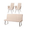 ESSZIMMER-SET Beige 3er-Set - Beige, Textil (180/99/65cm) - MCW