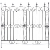 GARTENZAUN Metall Anthrazit - Anthrazit, Metall (124/116cm) - CLP