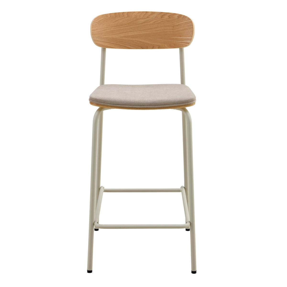 HOCHSTÜHLE 2-tlg., Beige - Beige, Holz (42/96/50cm) - Oviala