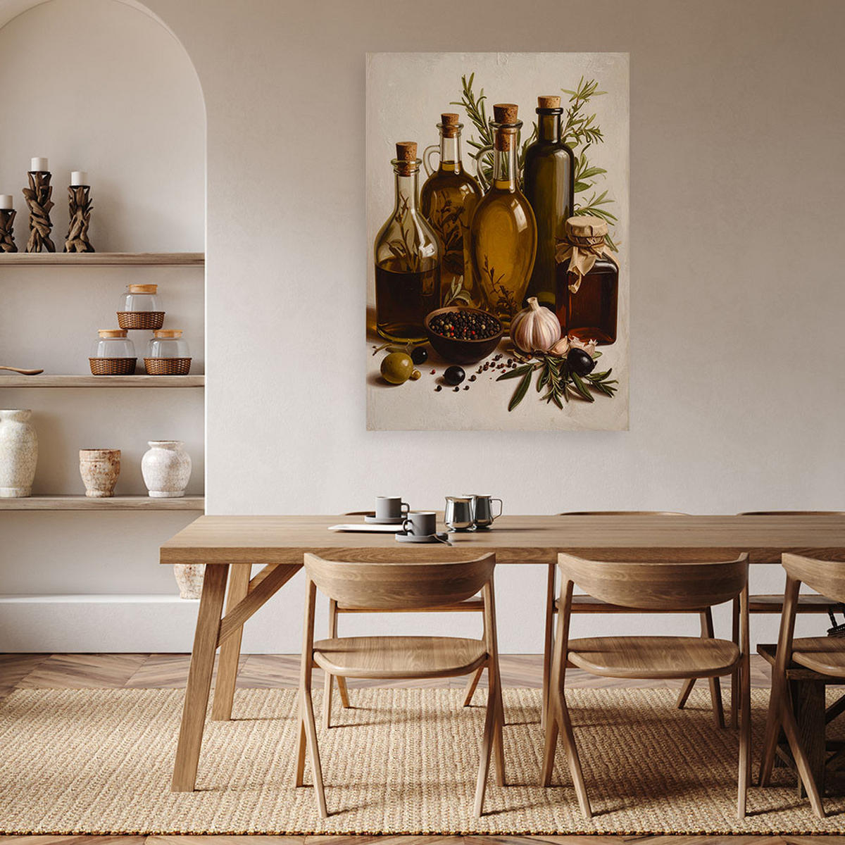 LEINWANDBILD Essen & Trinken 80x120cm - Braun, Textil (80/120cm) - Feeby