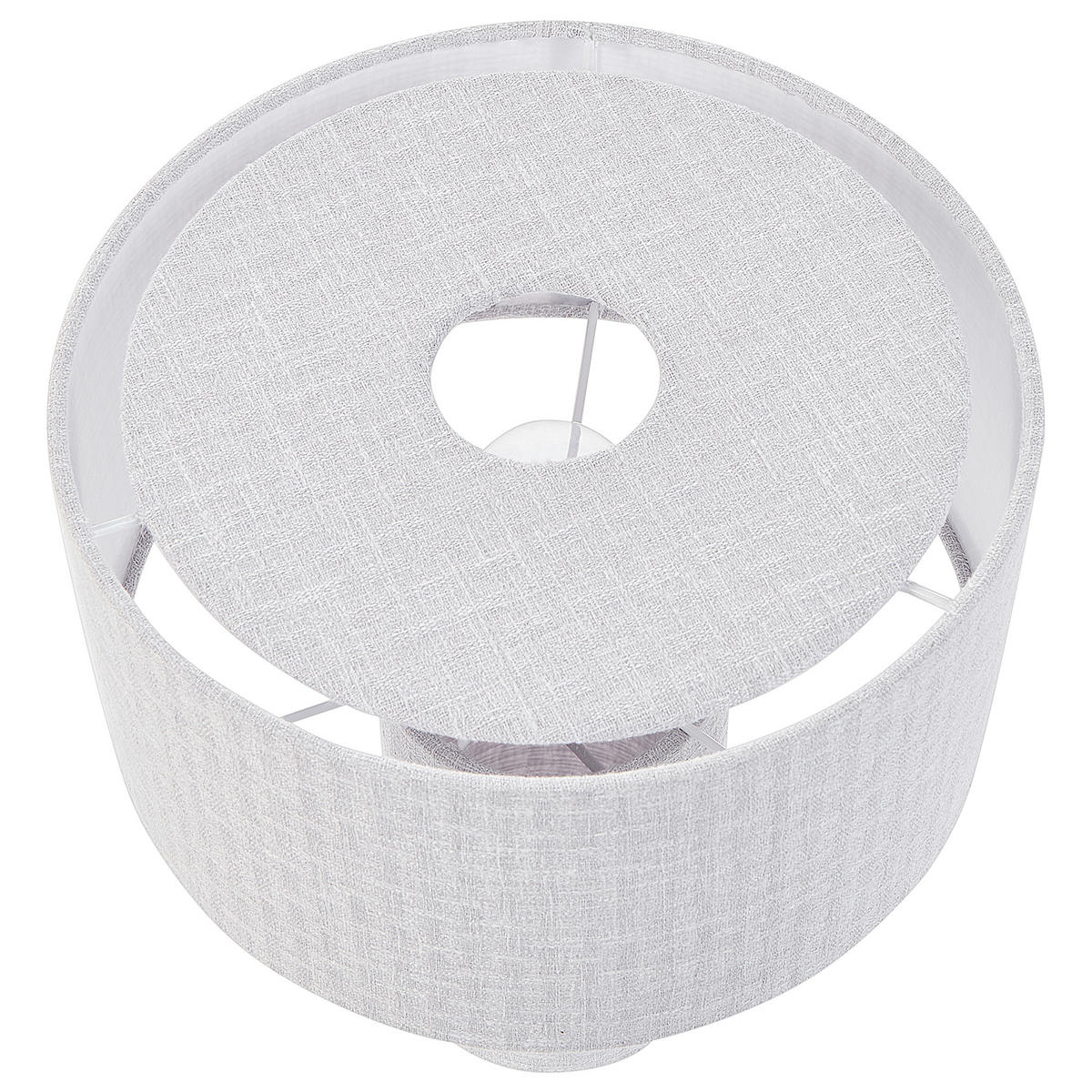 TISCHLEUCHTE Grau Malips - Grau, Textil (30/30/35cm) - Beliani