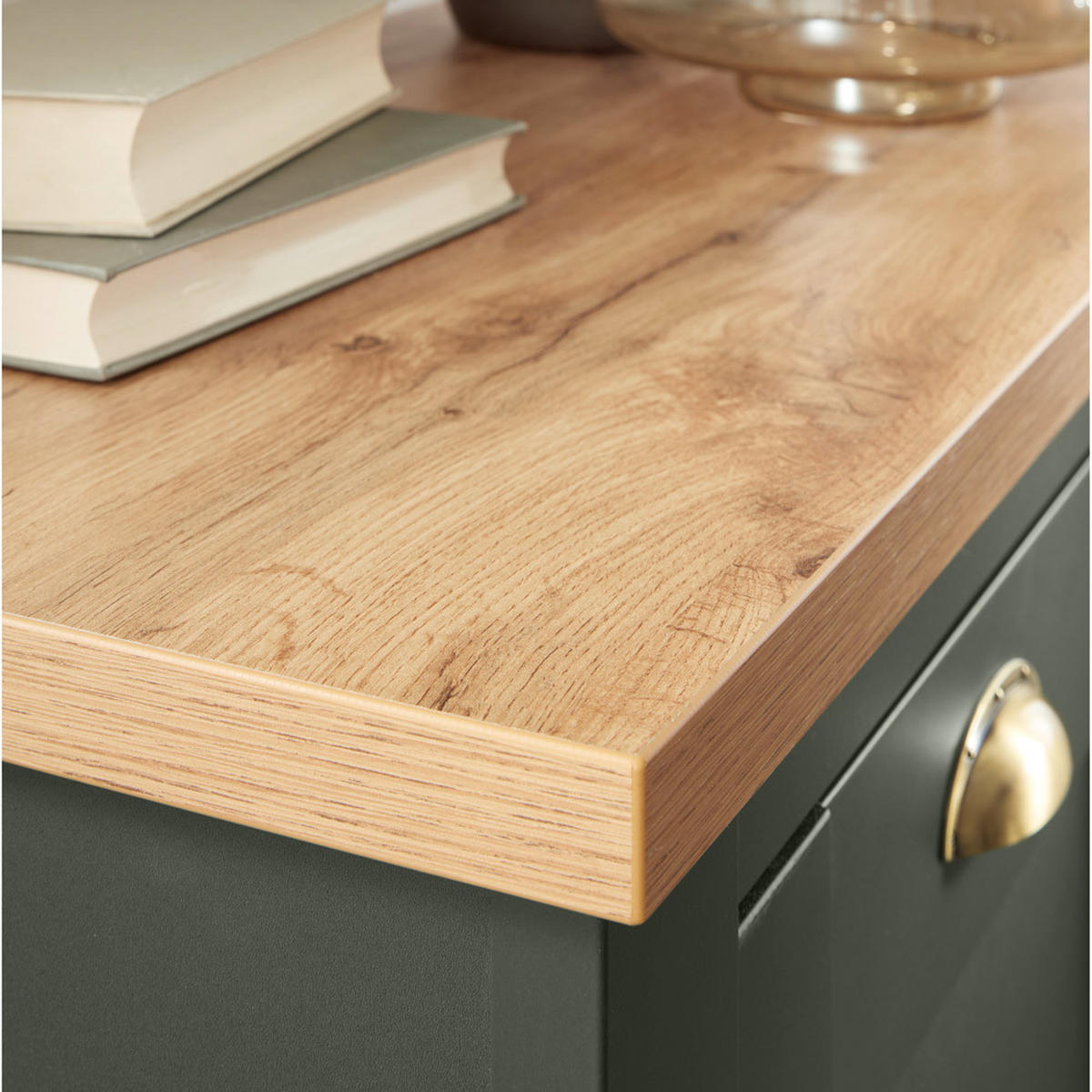 SIDEBOARD Cincinnati-61 - Grün, Holzwerkstoff (145/83/41cm) - Lomado