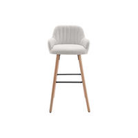 BARHOCKER - 47 cmcm x 52 cmcm - Stoff - Cremefarben - ELEANA - Creme, Textil (47/98/52cm) - Vente-Unique