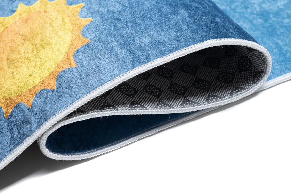 TEPPICH EMMA Hellblau 120/170 cm - Hellblau, Kunststoff (120/170cm) - Tapiso