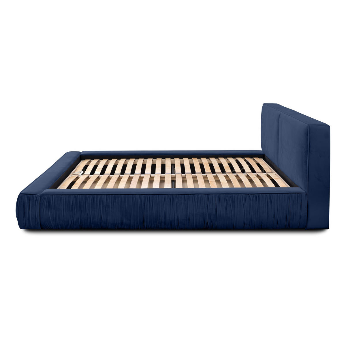 POLSTERBETT aus Polyester Fonni 180x200 cm, Dunkelblau - Dunkelblau, Textil (180/200cm) - Fedve